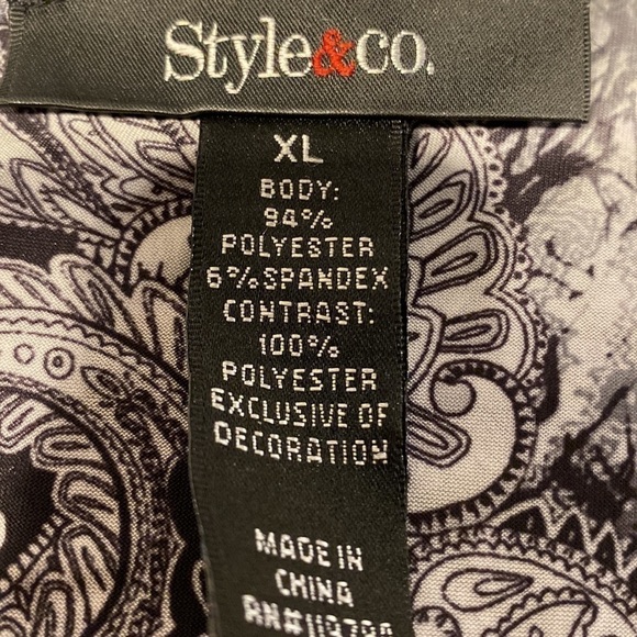 L womens black stretch cap sleeve regular size top XL - Picture 5 of 5